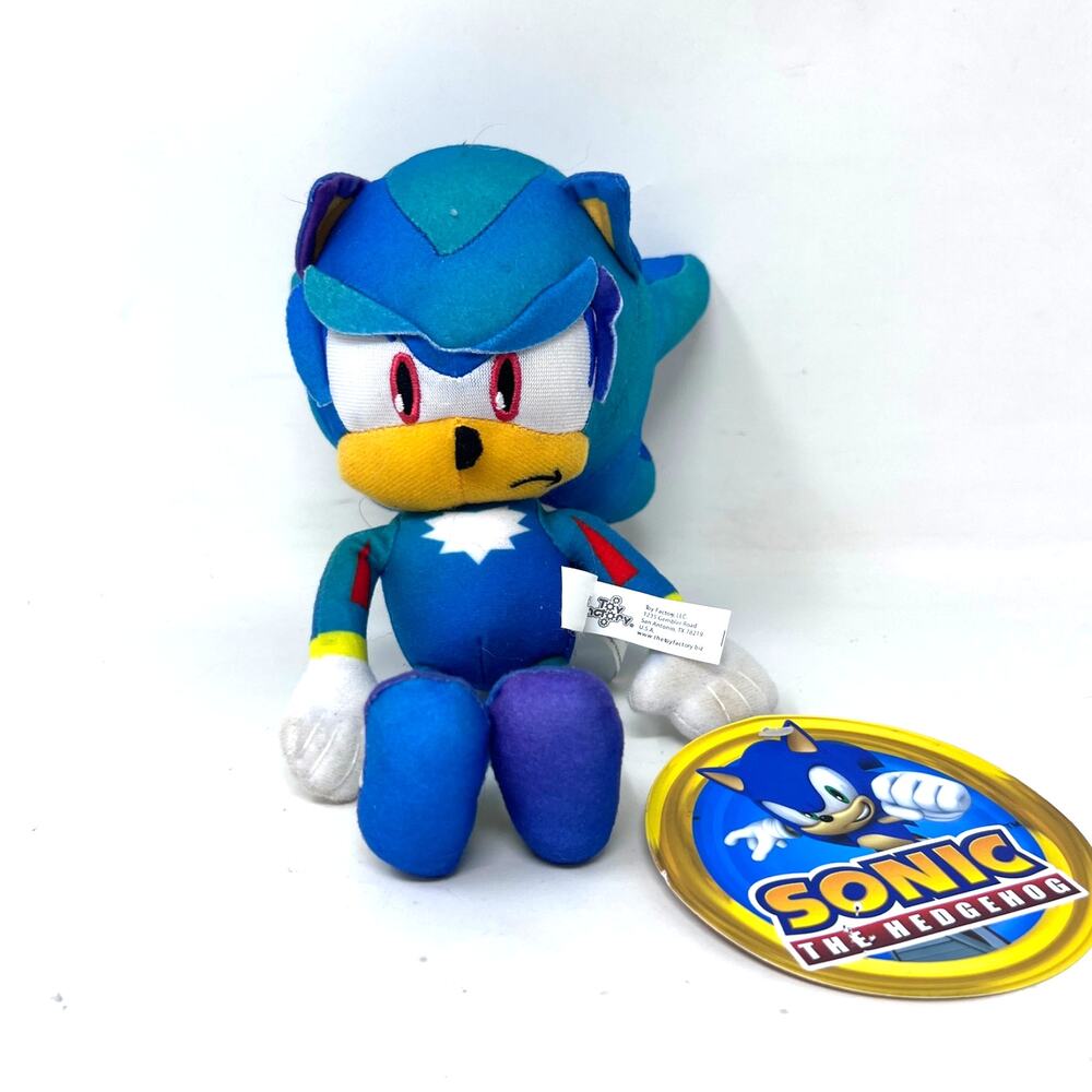 Sonic the Hedgehog Toy Factory Modern‎ Shadow Plush Blue Green Gradient 7"